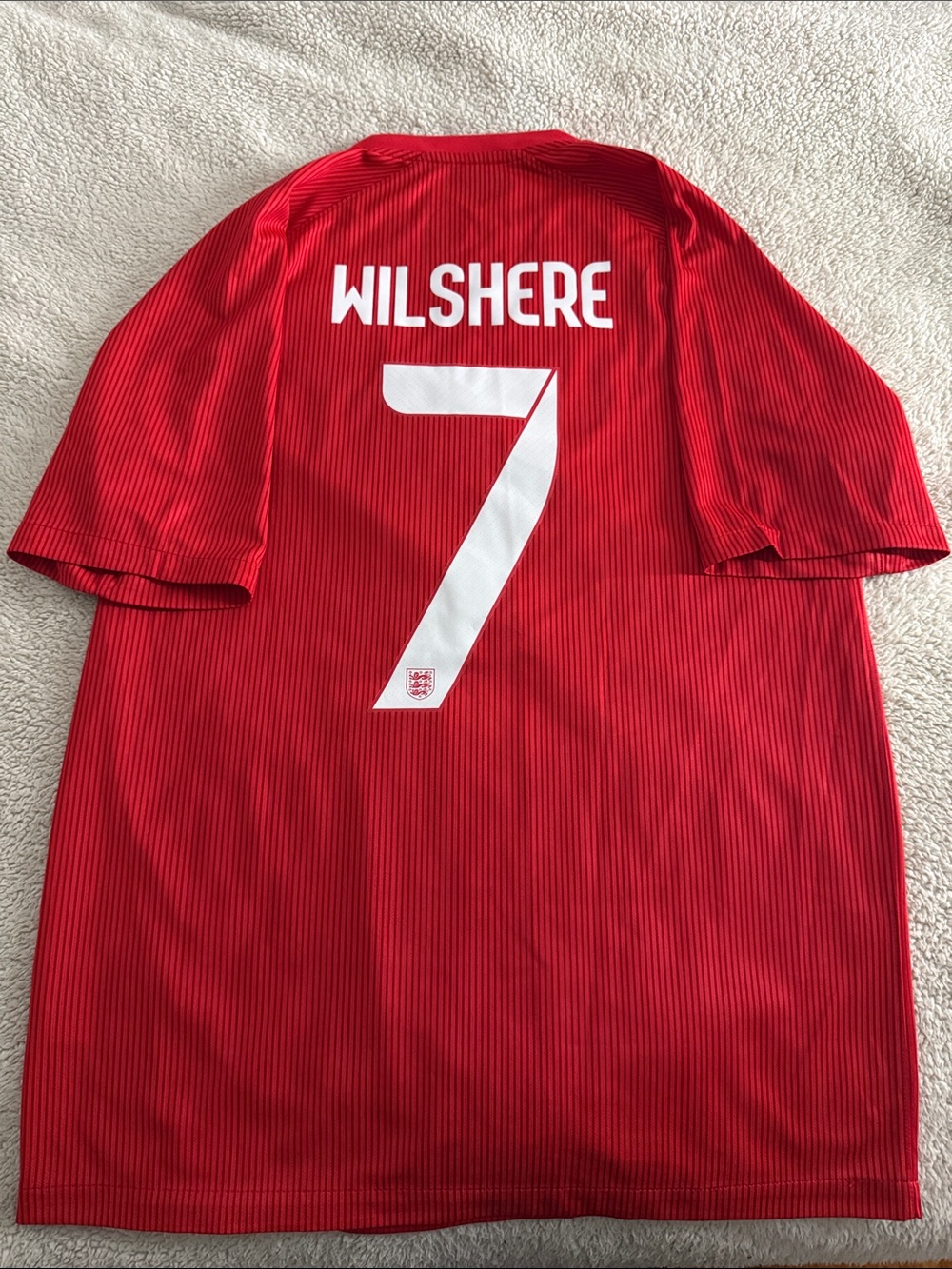 VINTAGE England 🏴󠁧󠁢󠁥󠁮󠁧󠁿 #7 Jack Wilshere 2014 FIFA World Cup Away Nike Jersey